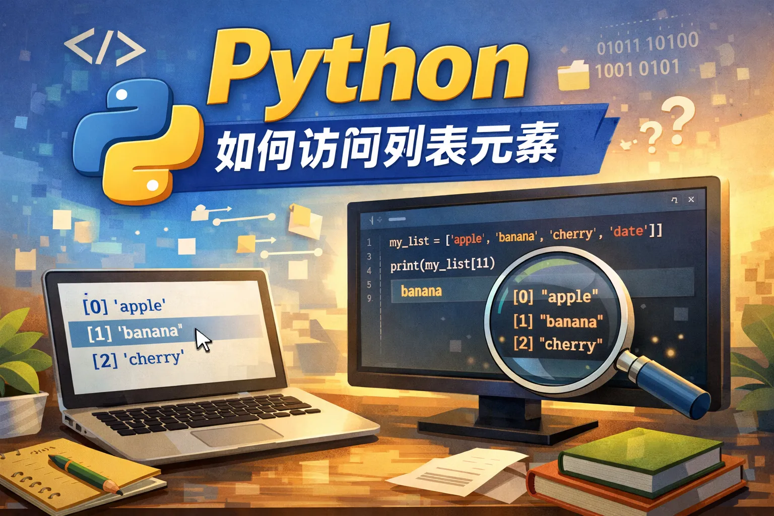 python如何访问列表元素