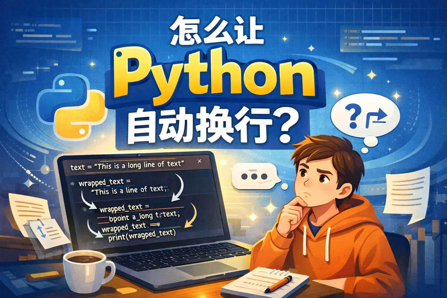 怎么让python自动换行