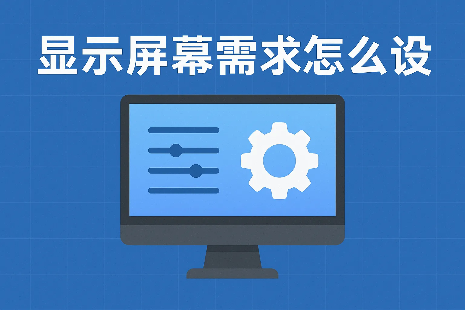 显示屏幕需求怎么设置
