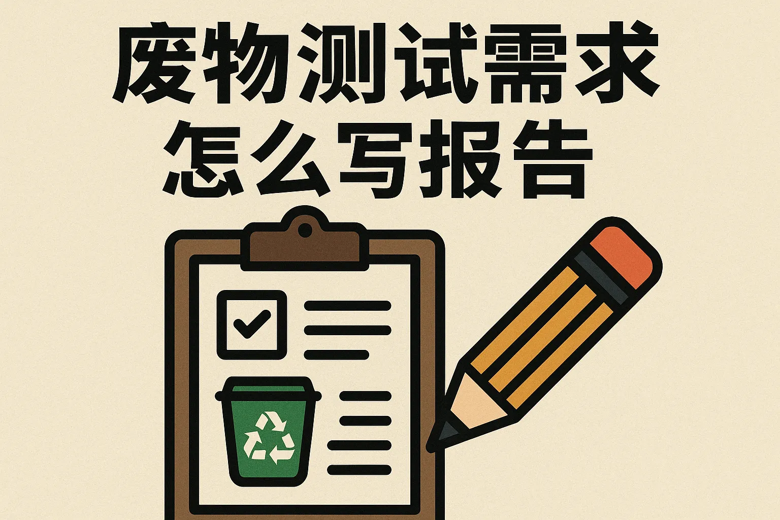 废物测试需求怎么写报告