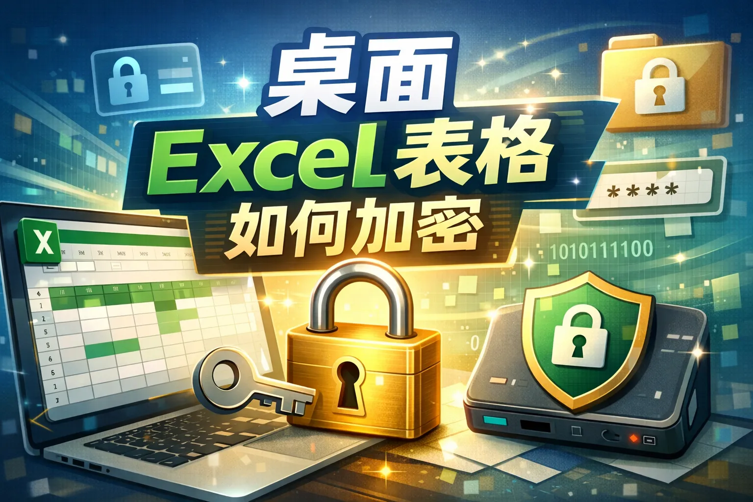 桌面excel表格如何加密