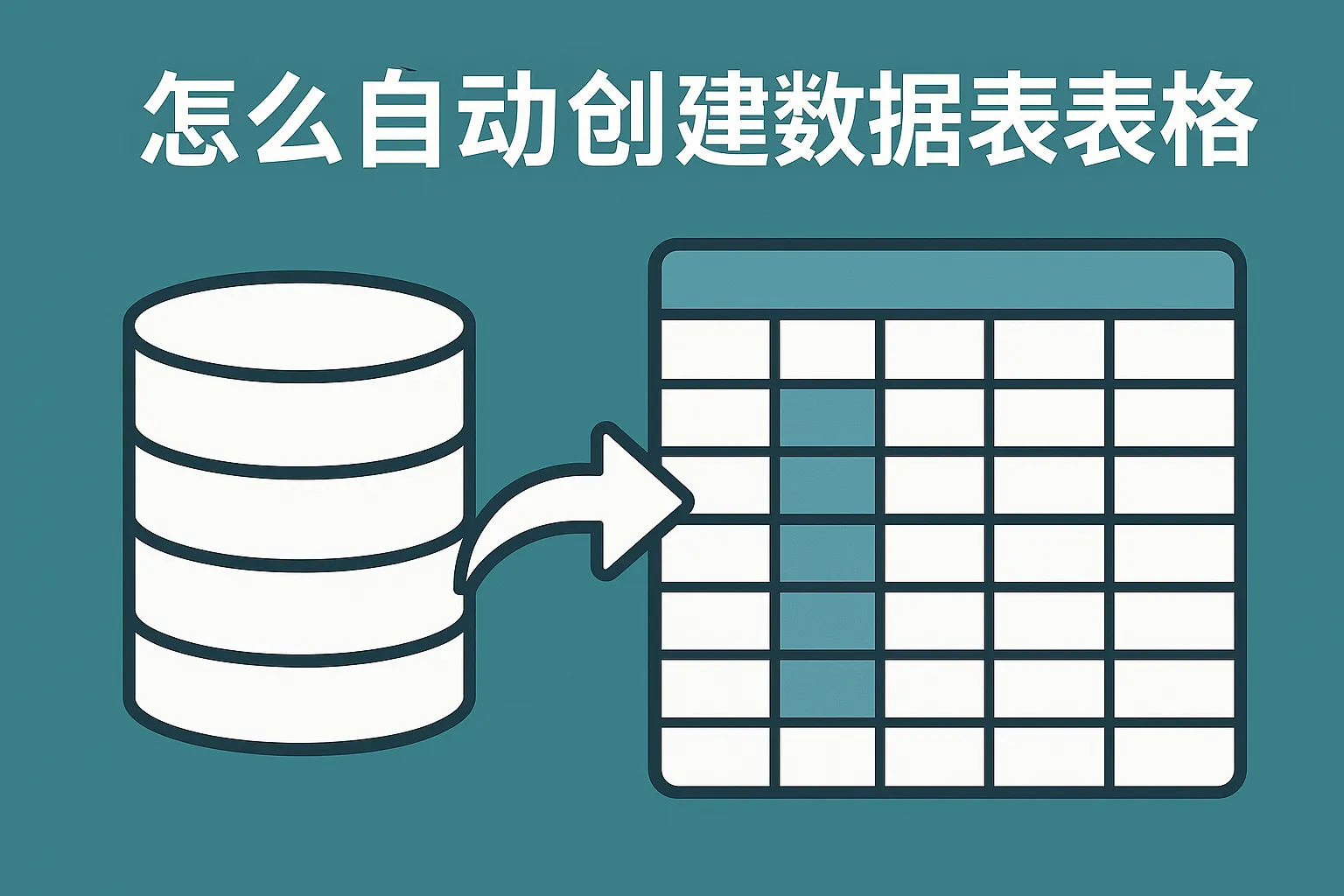 怎么自动创建数据库表格