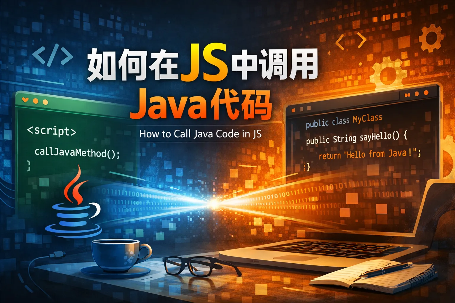 如何在js中调用java代码