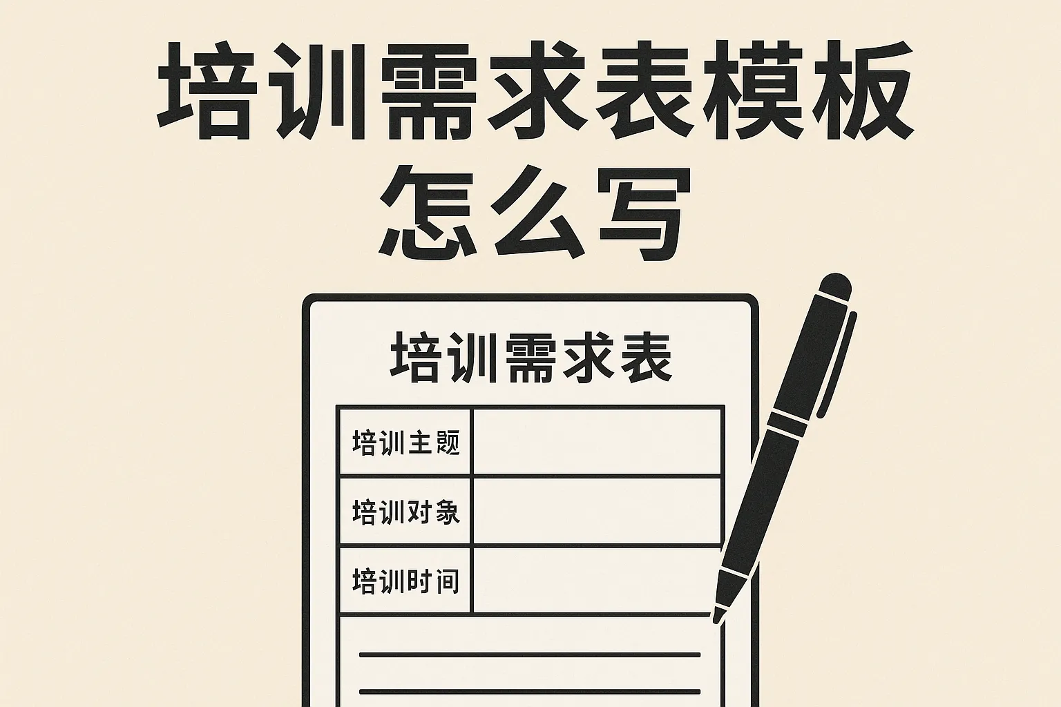 培训需求表模板怎么写
