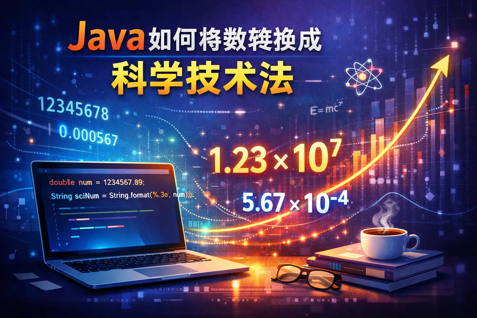 java如何输将数转换成科学技术法