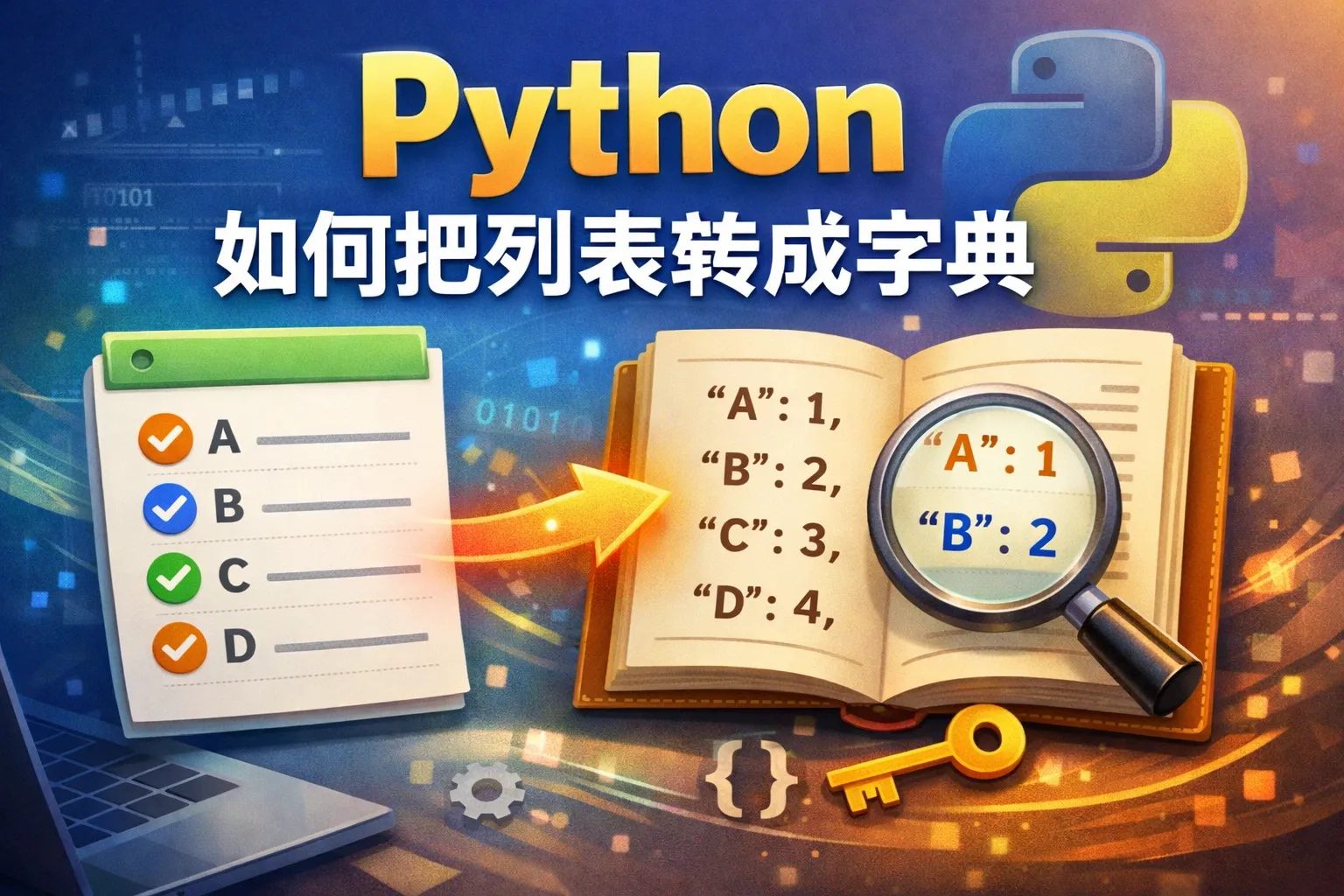 python如何把列表转成字典
