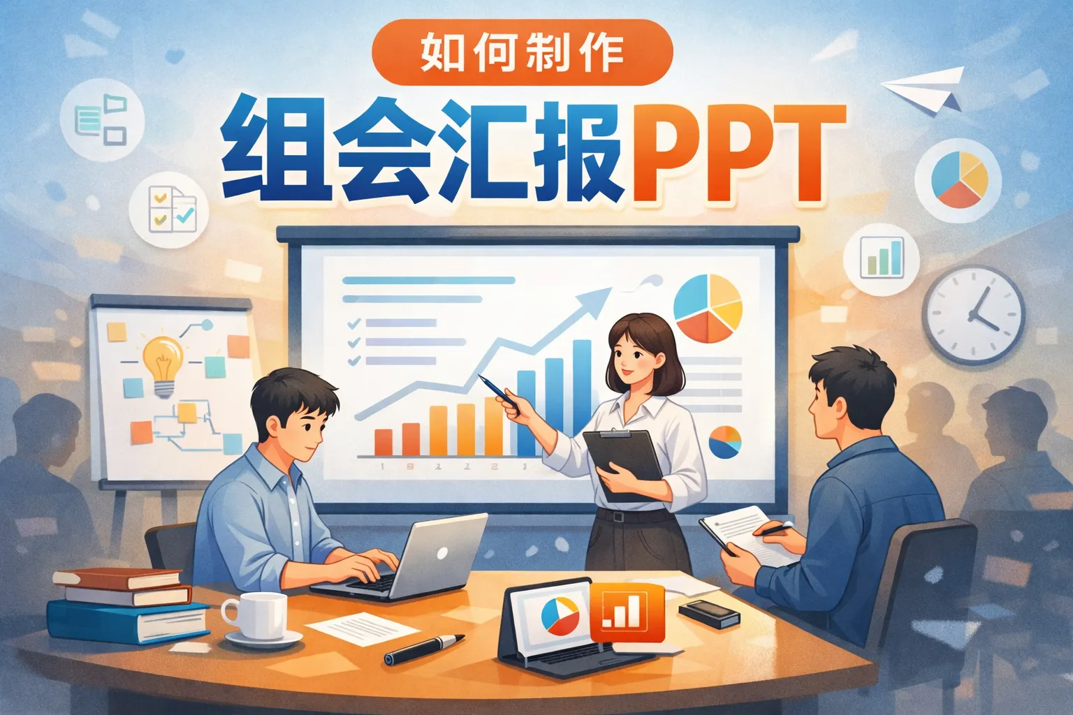 如何制作组会汇报ppt