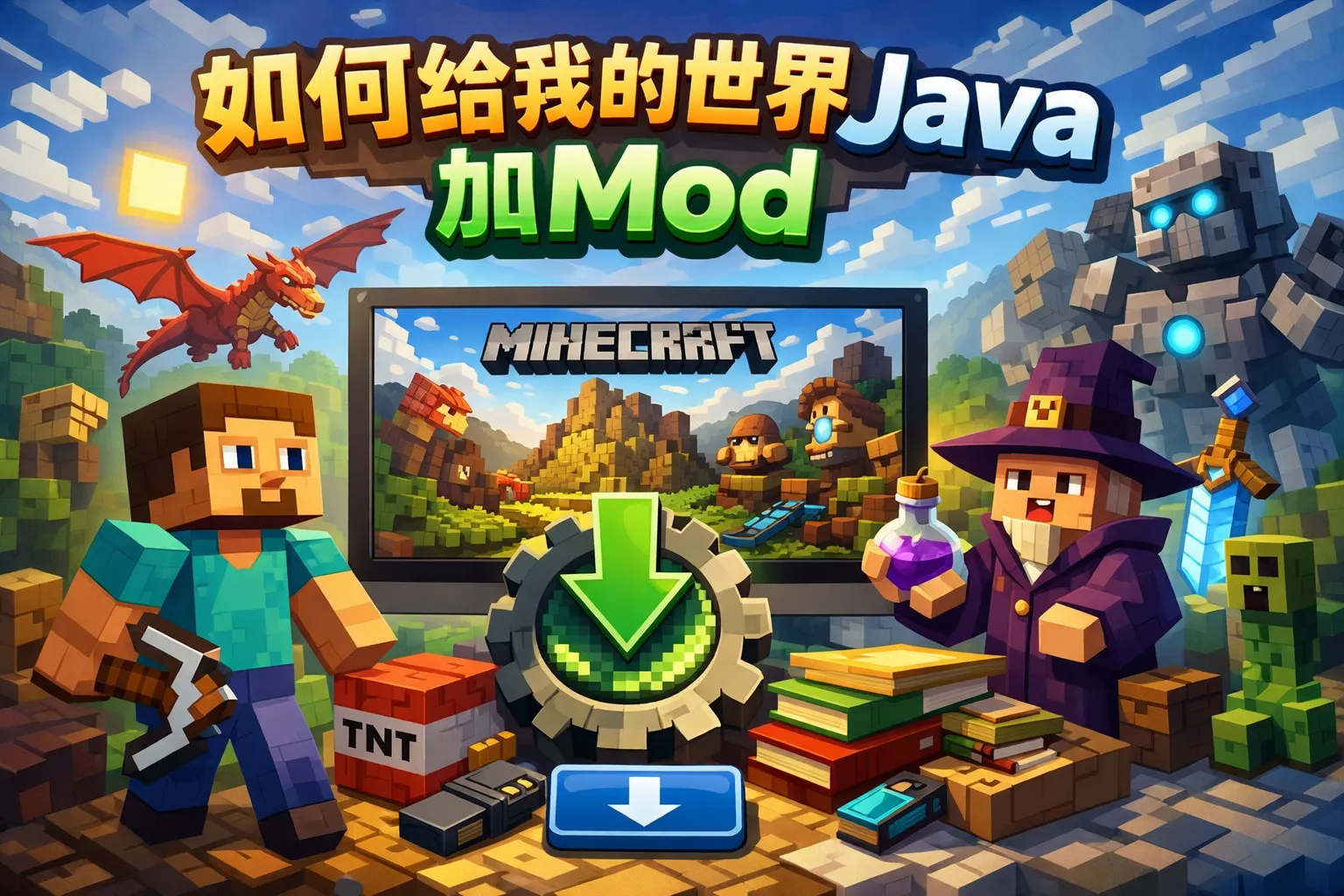 如何给我的世界java加mod