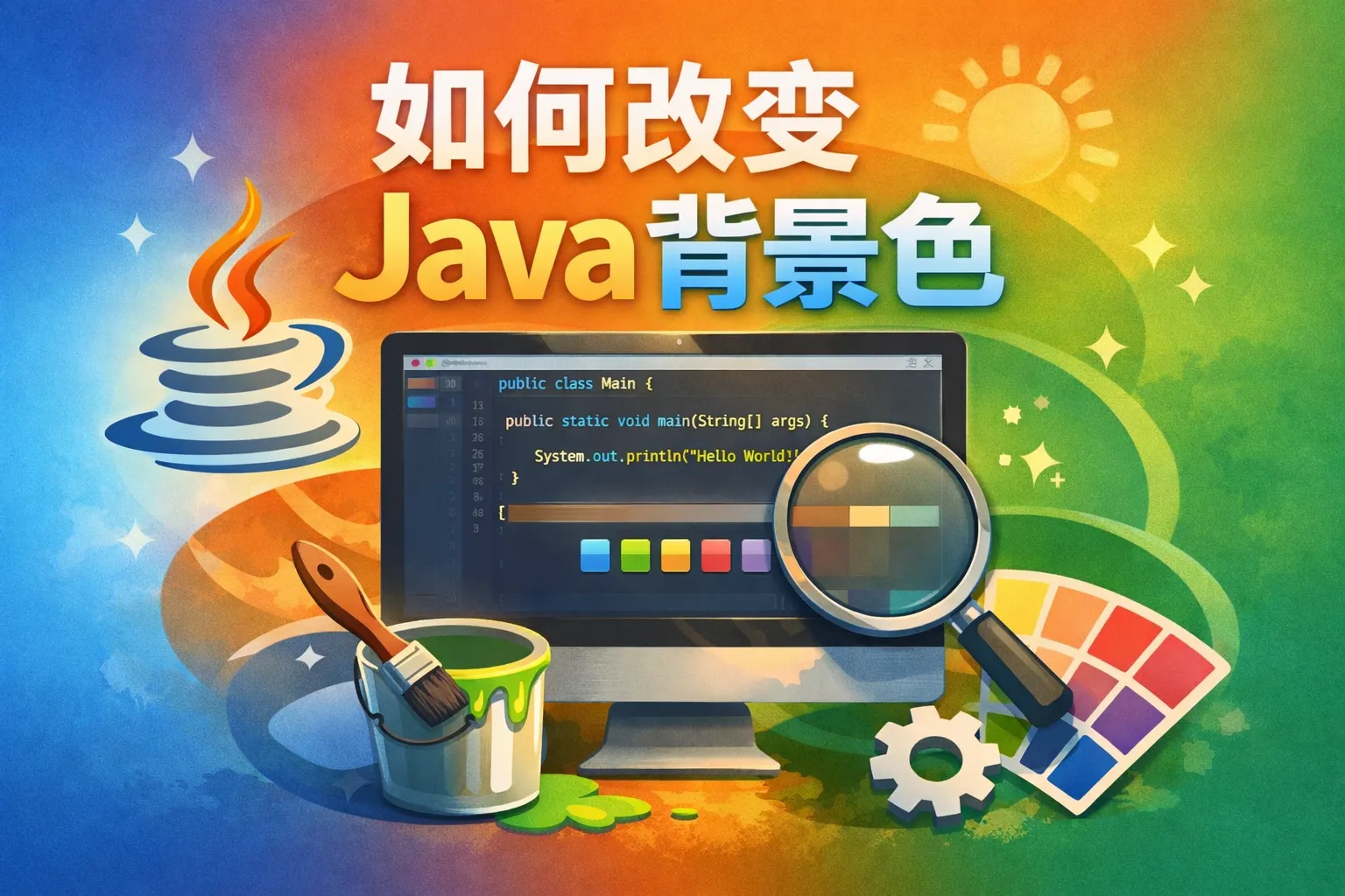 如何改变java背景色