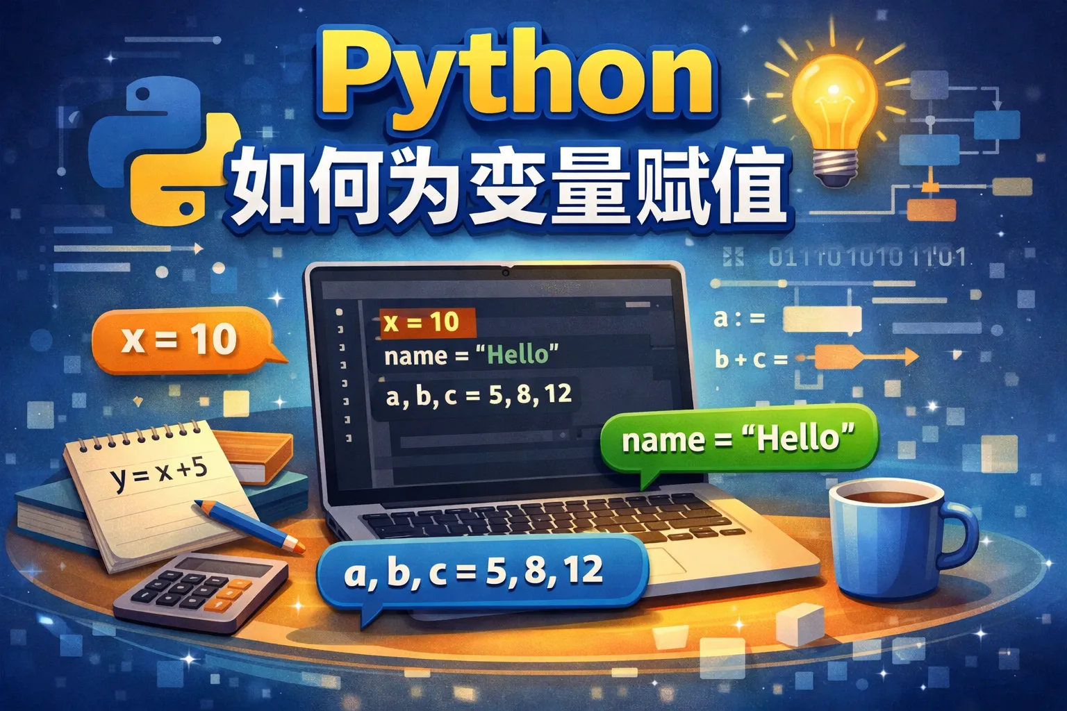 python如何为变量赋值