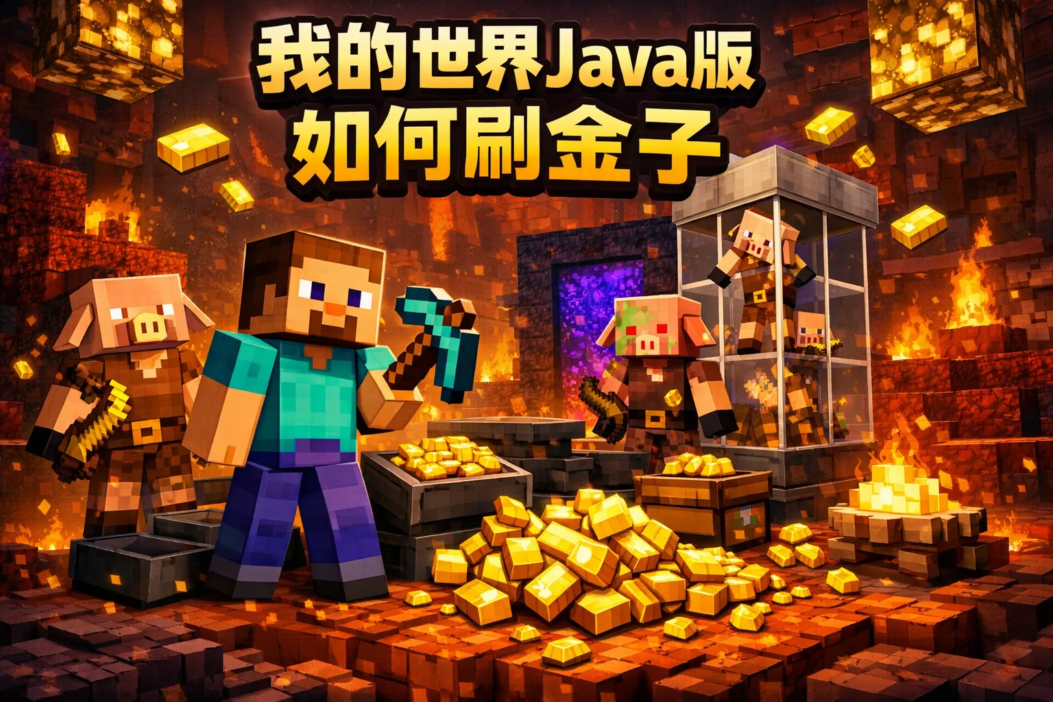 我的世界java版如何刷金子