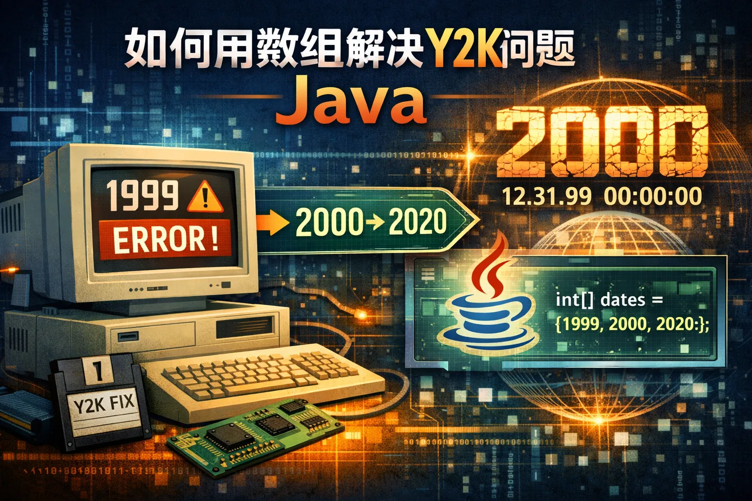 如何用数组解决Y2K问题java