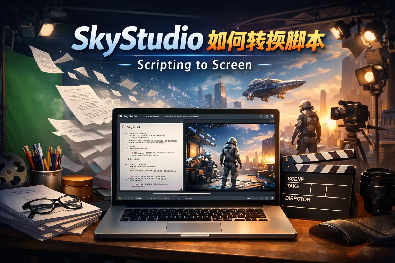 skystudio如何转换脚本
