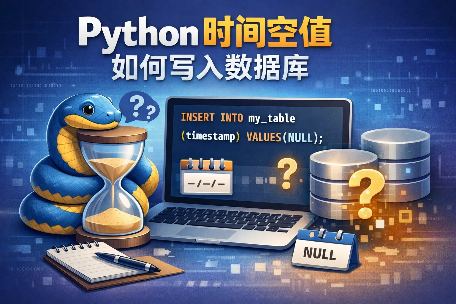 python时间空值如何写入数据库