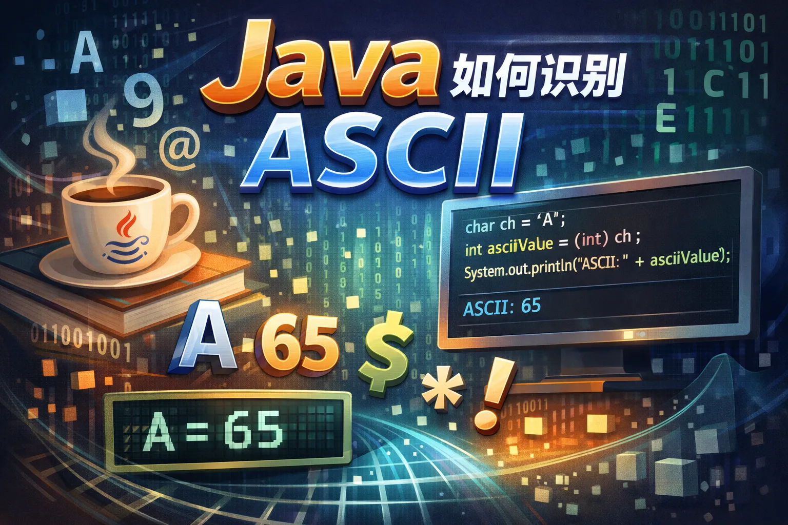 java如何识别ascii