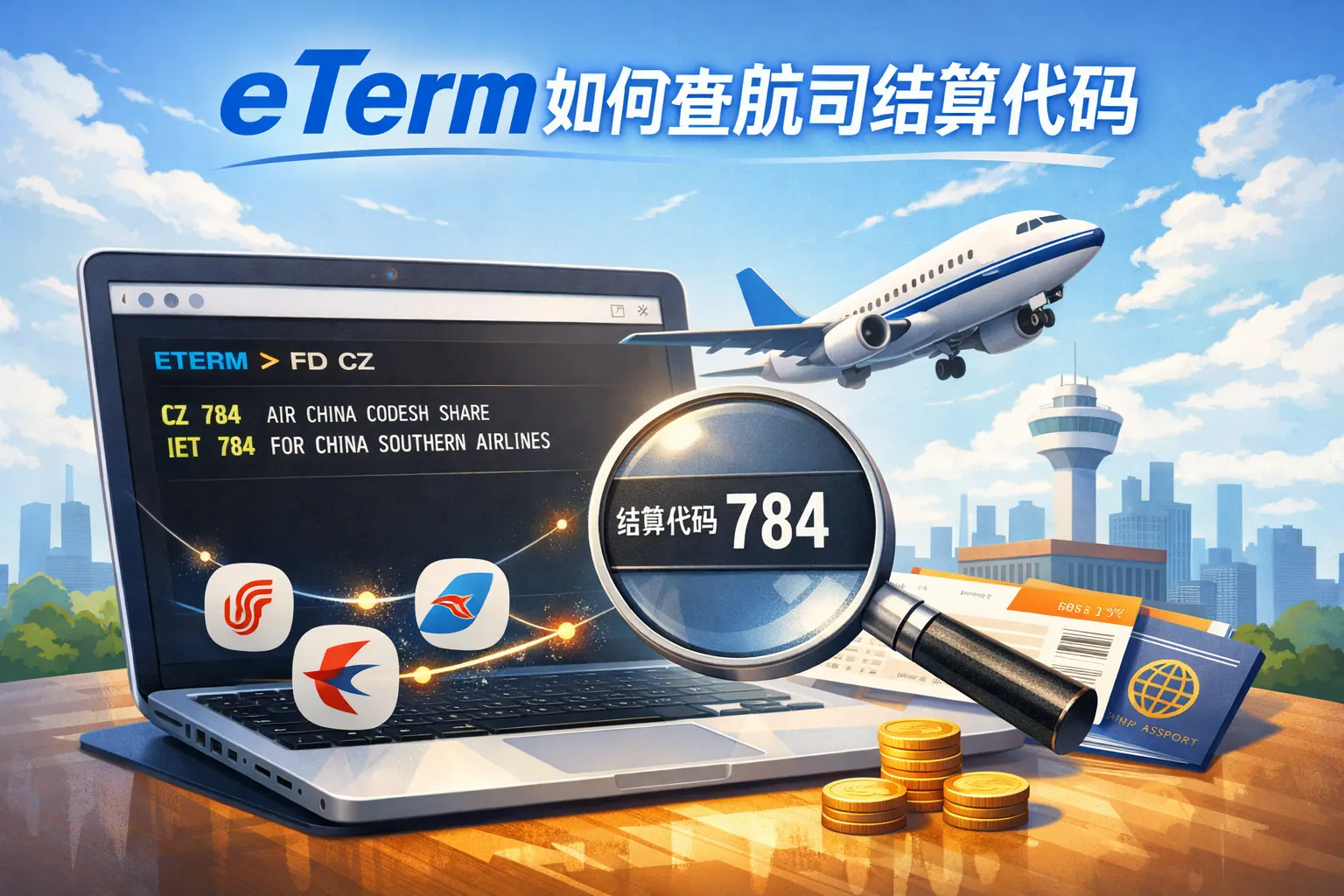 eterm如何查航司结算代码