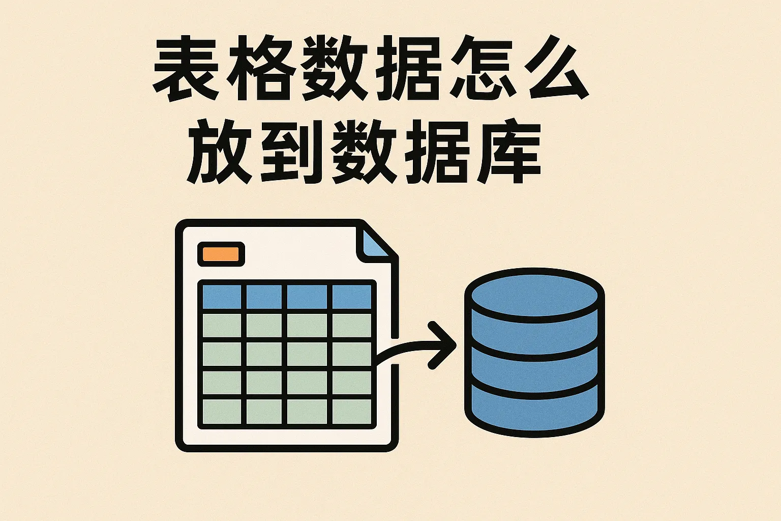 表格数据怎么放到数据库