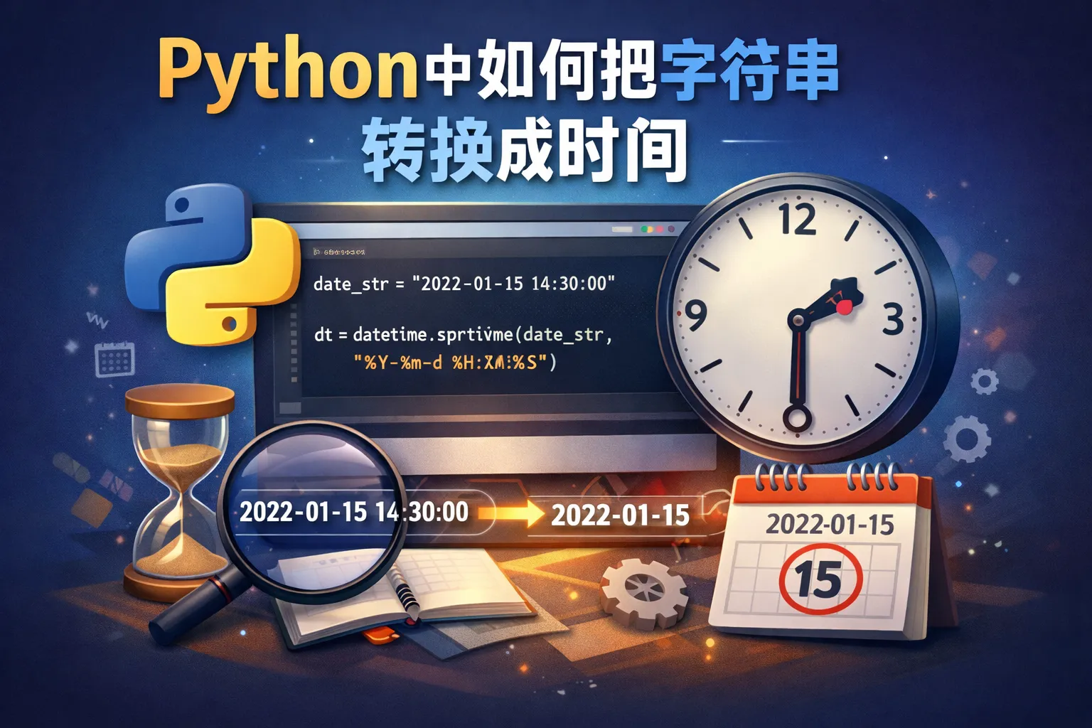 python中如何把字符串转换成时间