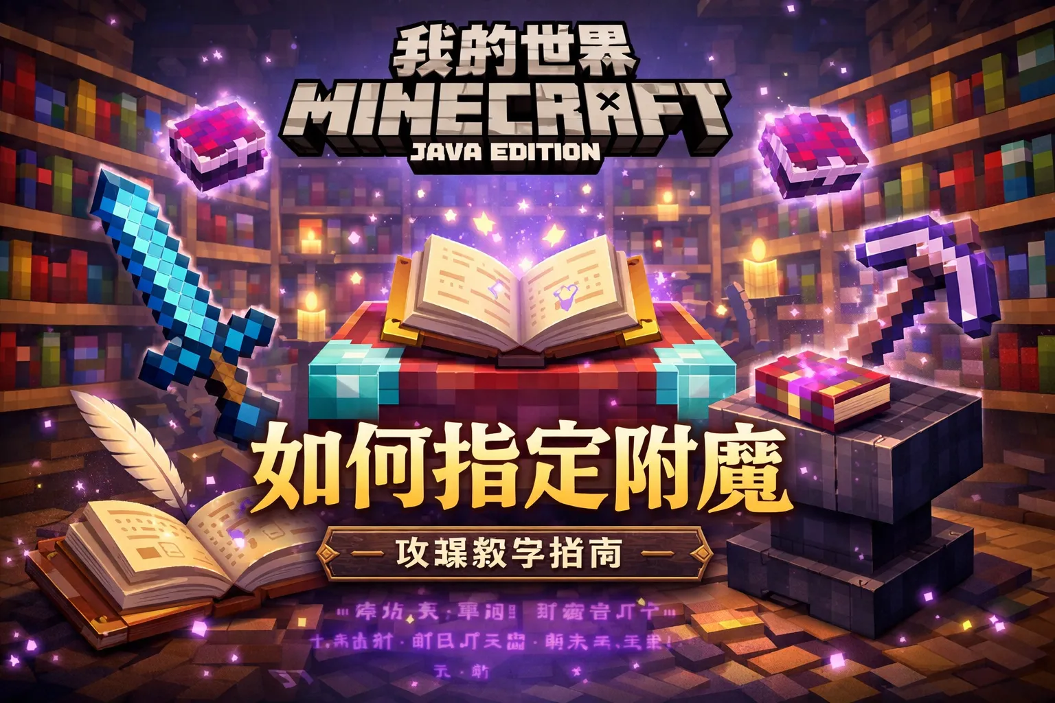 我的世界java如何指定附魔