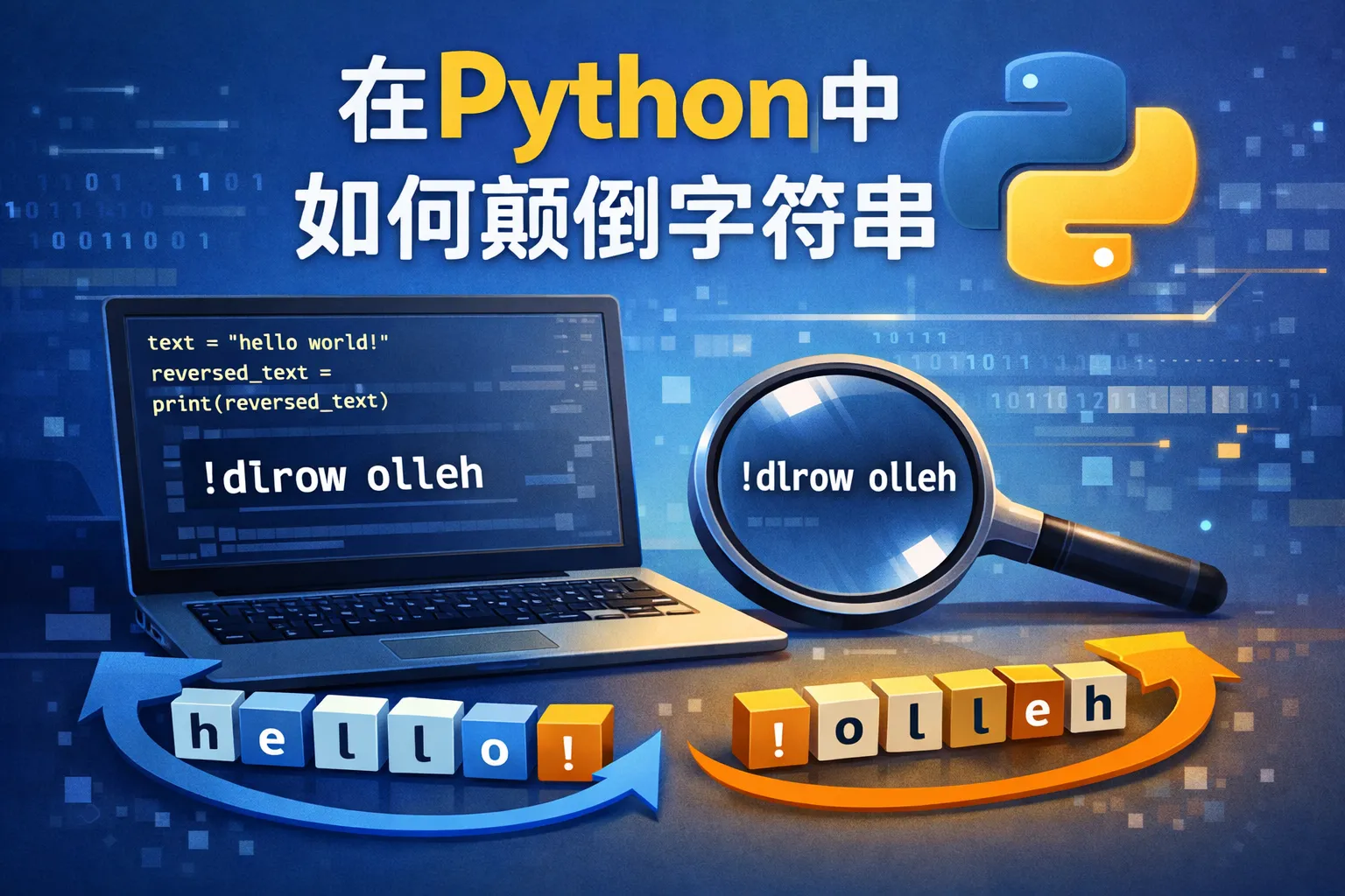 在Python中如何颠倒字符串