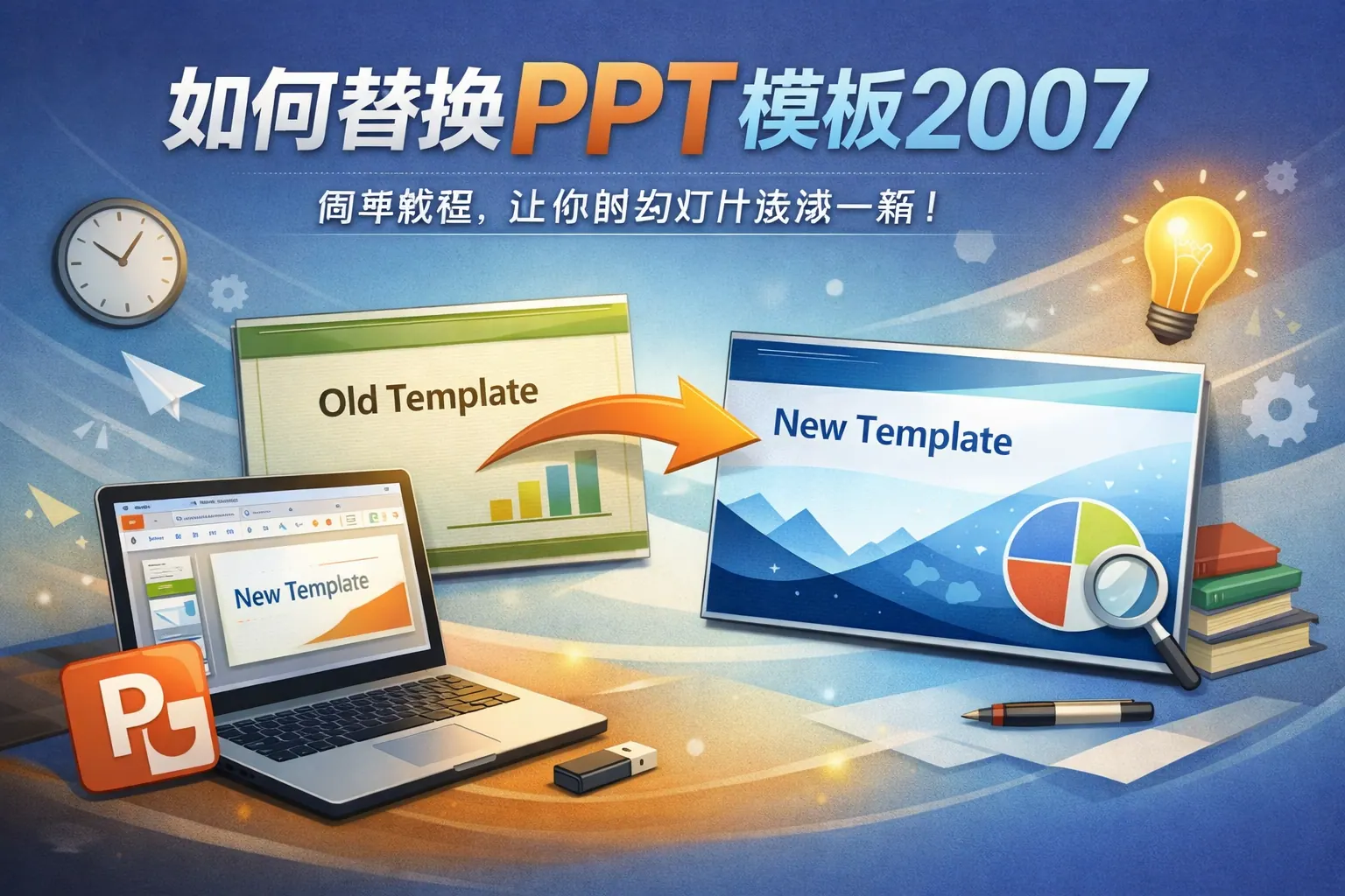 如何替换ppt模板2007