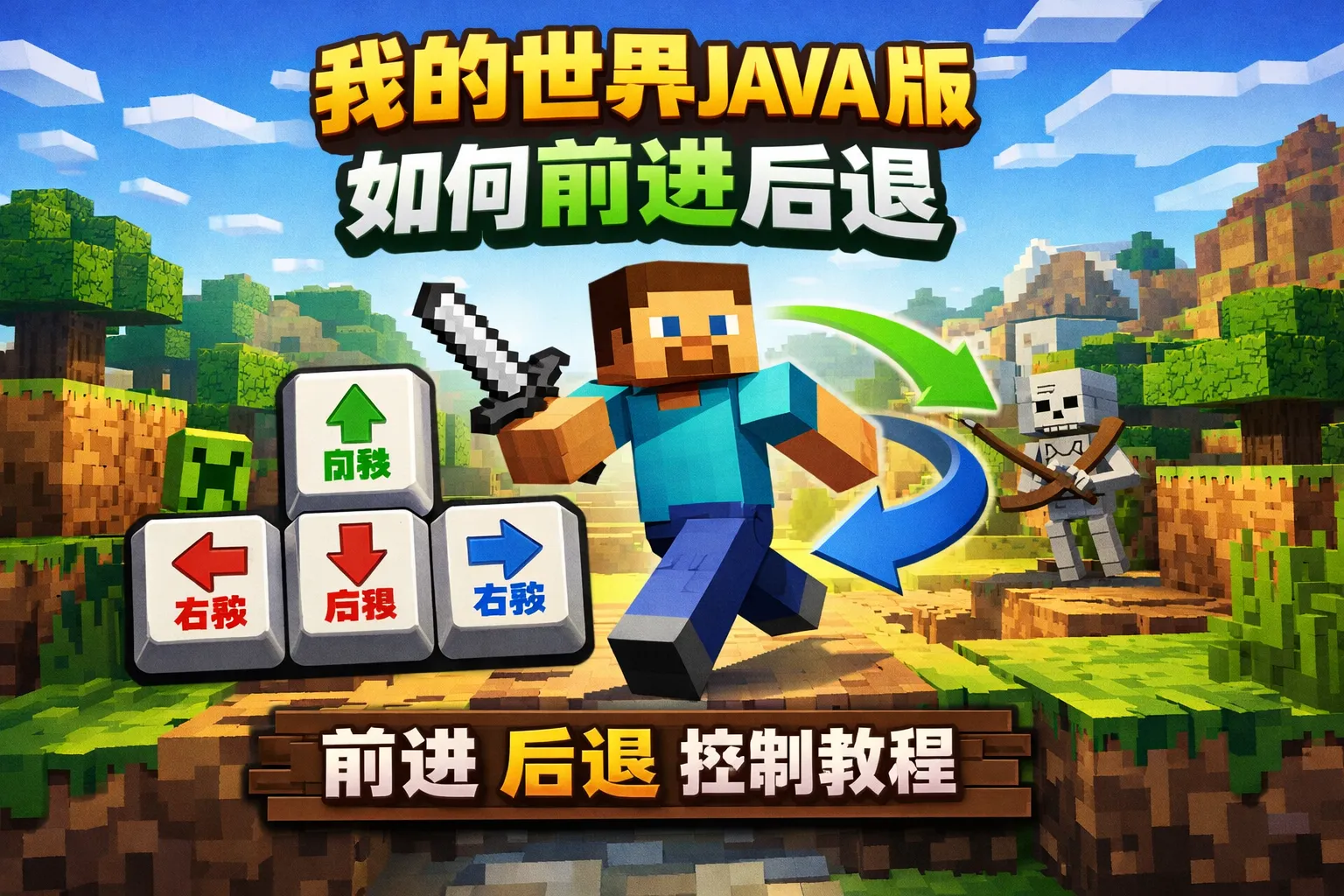 我的世界java版如何前进后退