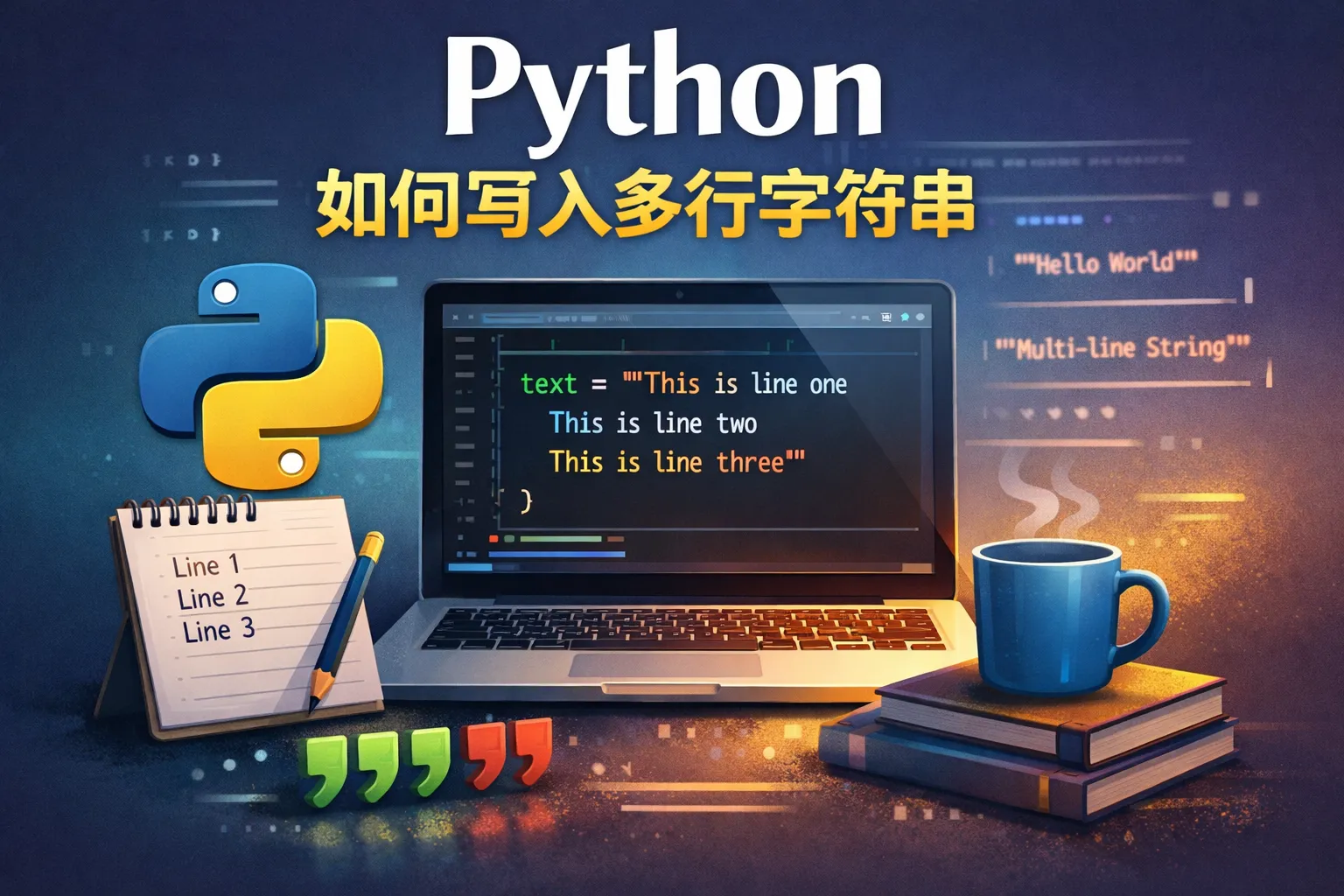 python如何写入多行字符串