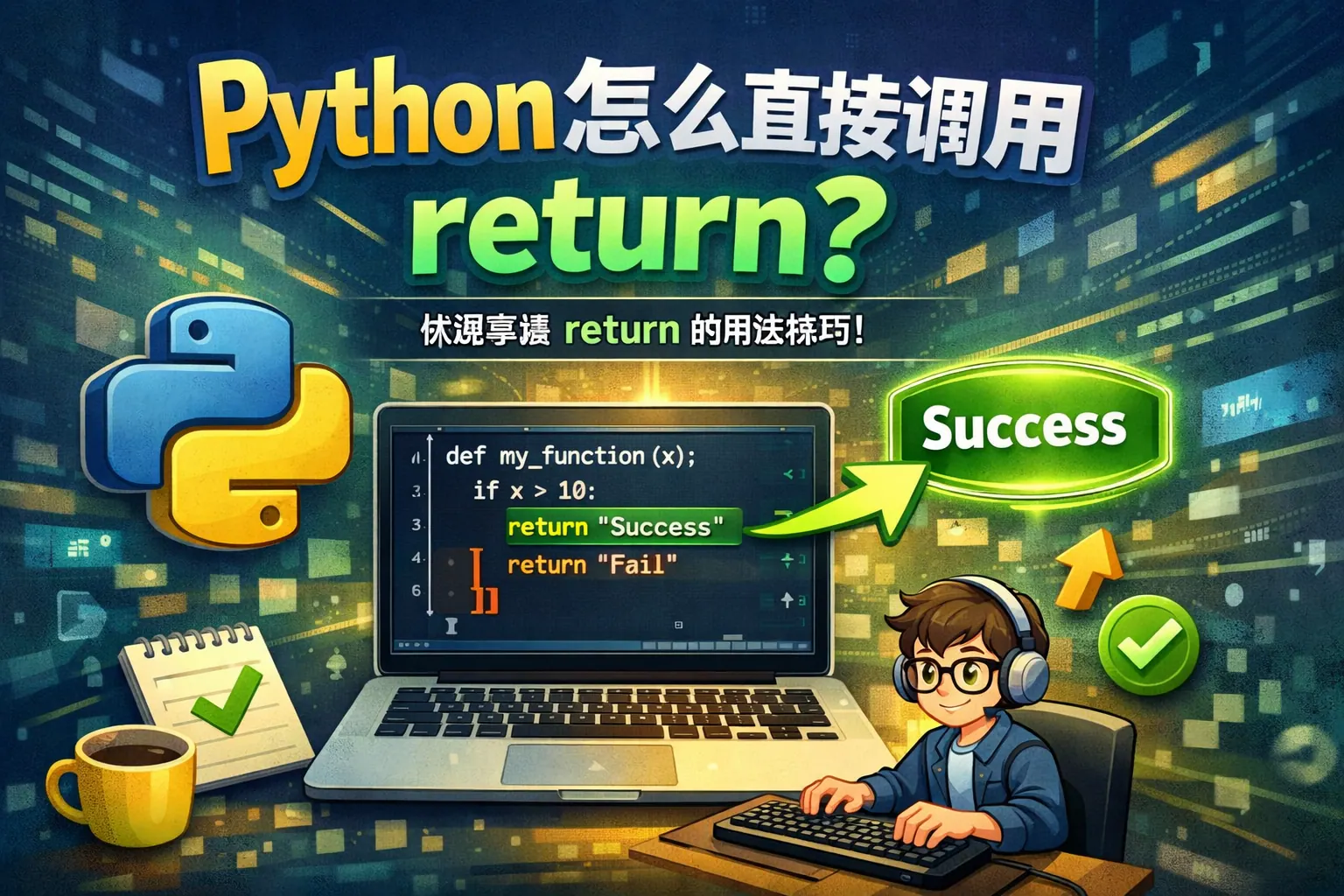 python怎么直接调用return
