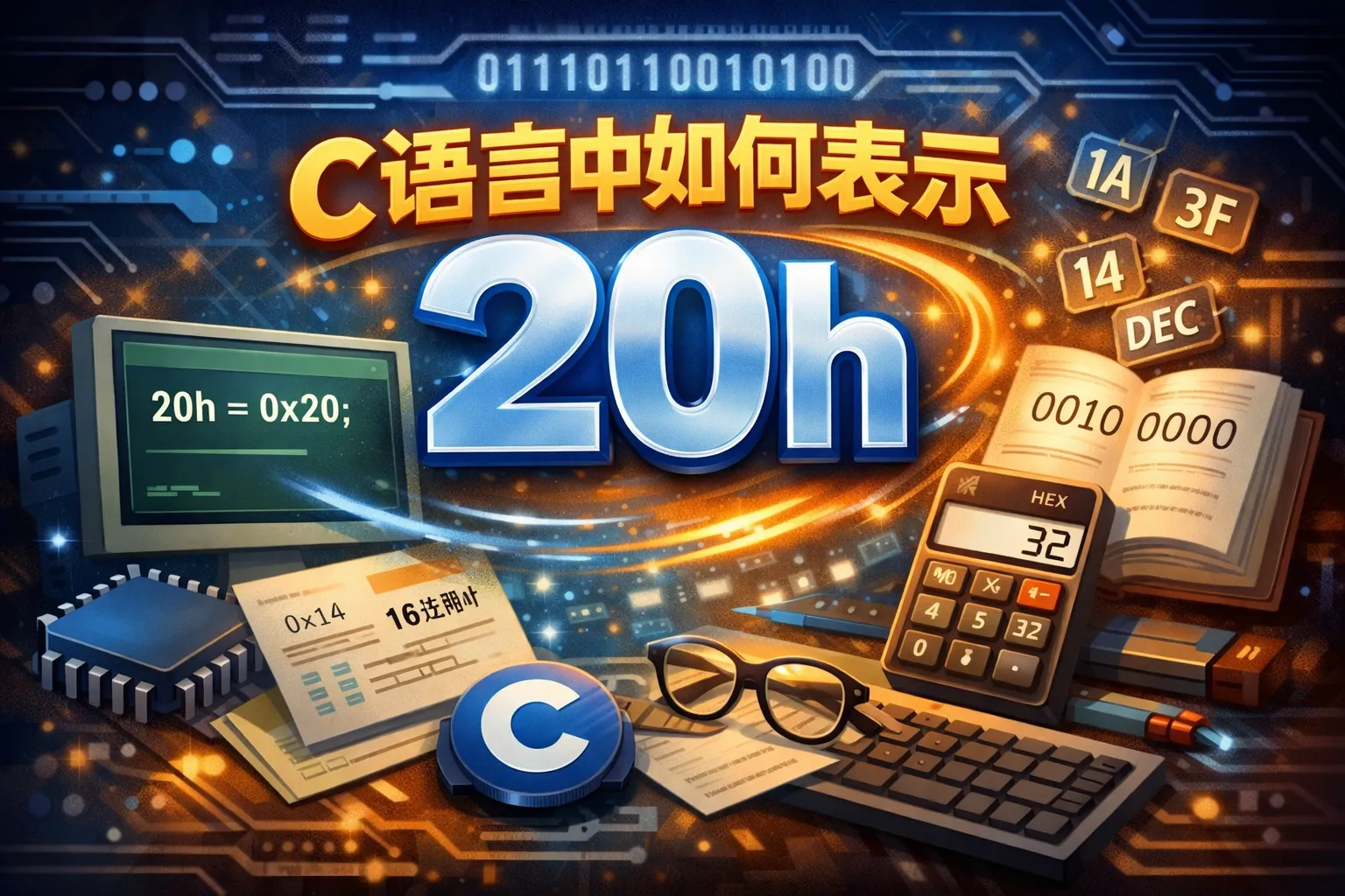 c语言中如何表示20h