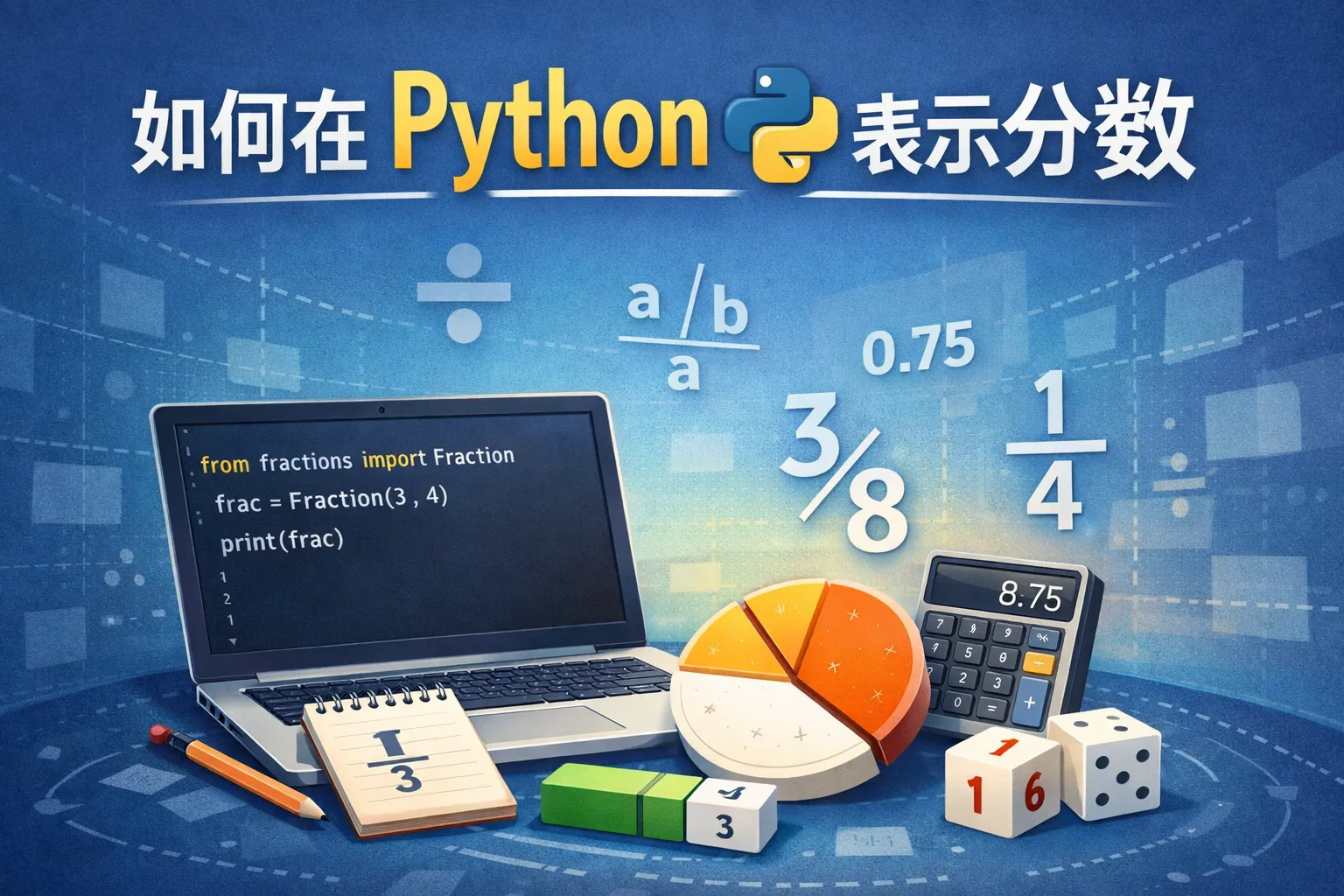 如何在python中表示分数