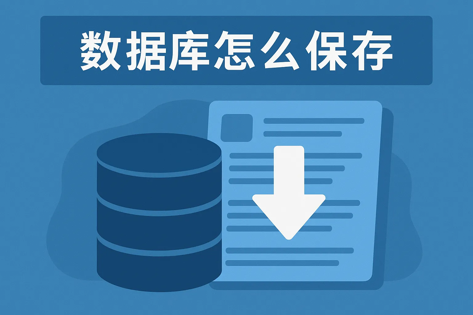 怎么保存数据库
