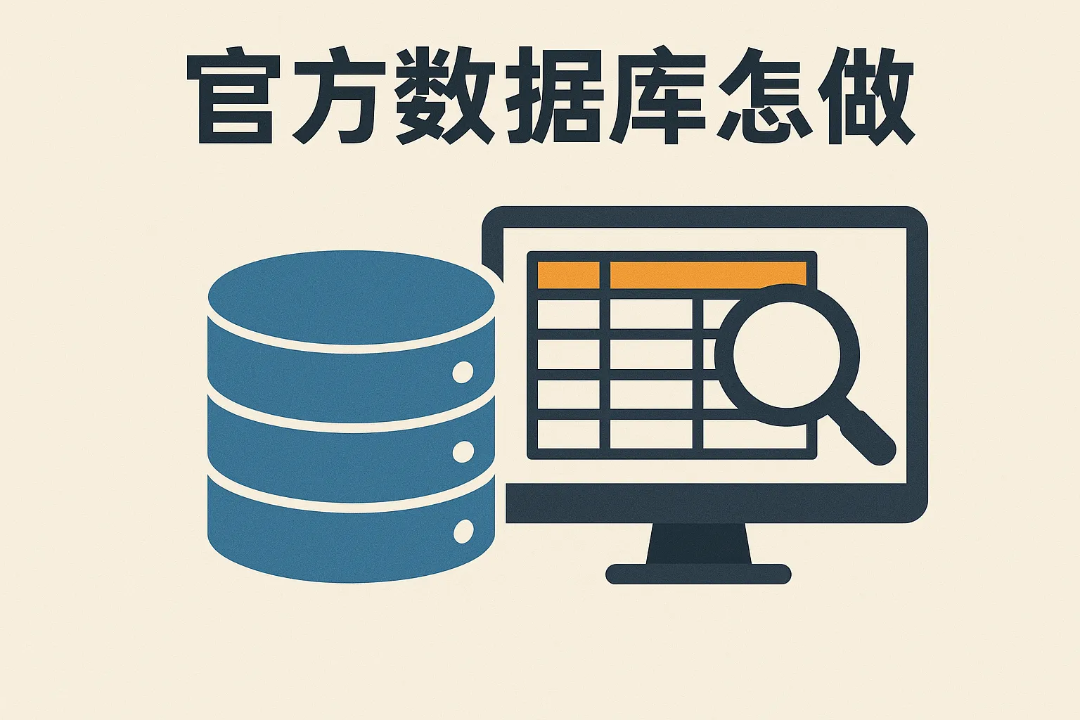 官方数据库怎么做