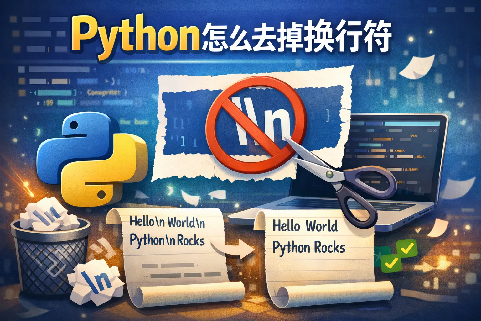 python怎么去掉换行符