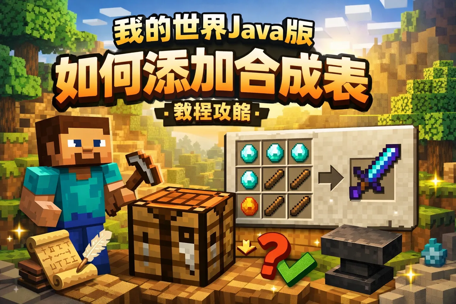 我的世界java版如何添加合成表