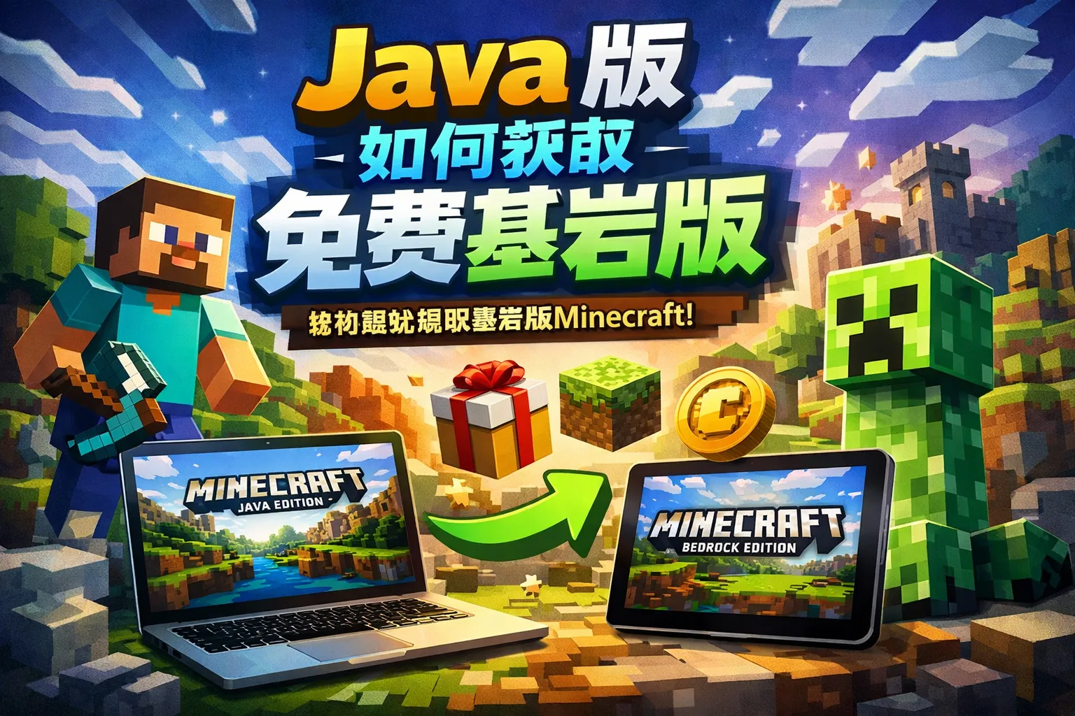 java版如何获取免费基岩版