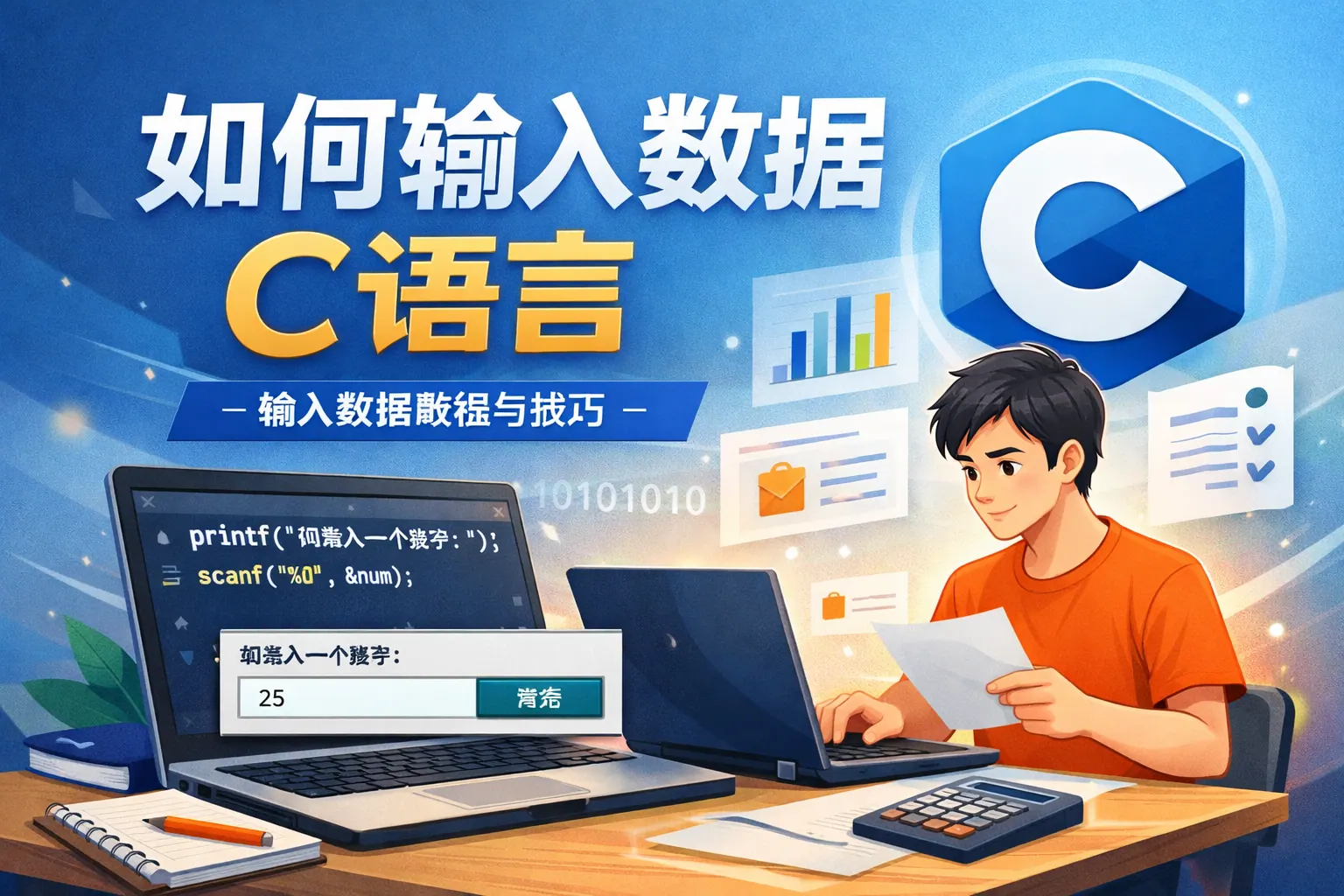 如何输入数据c语言