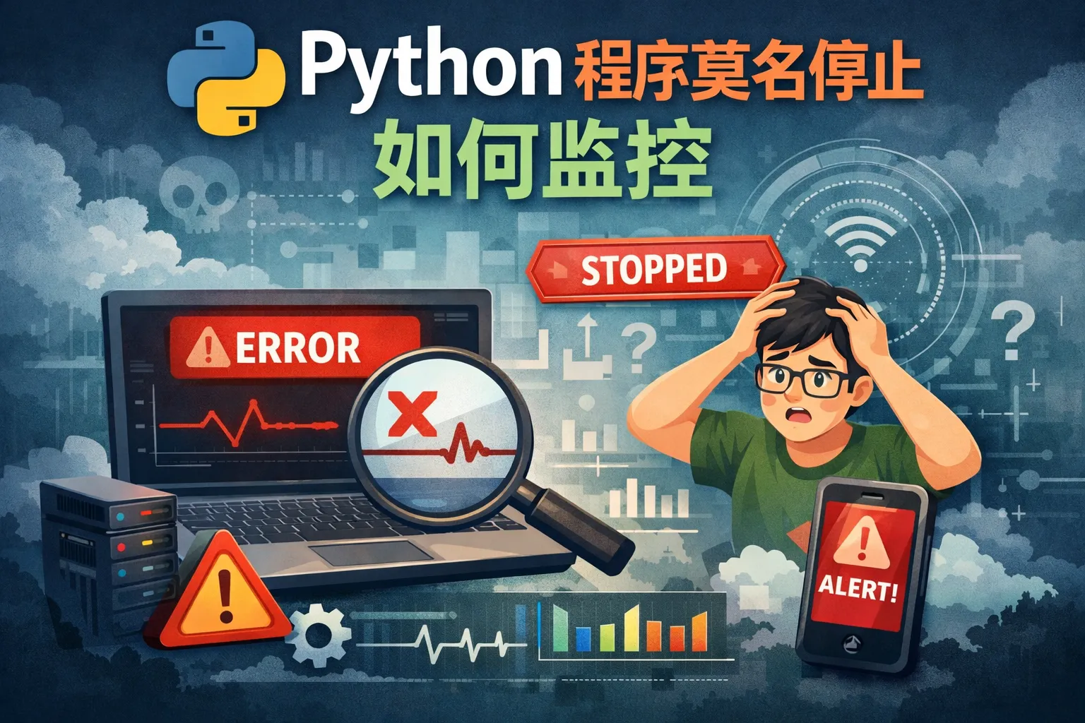python程序莫名停止如何监控
