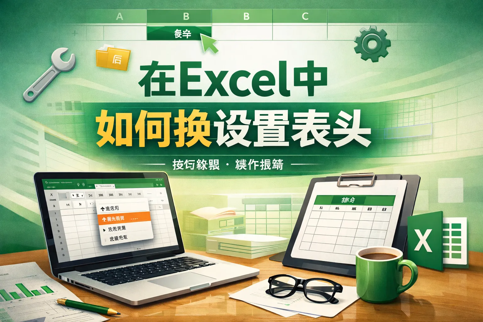 在excel中如何换设置表头