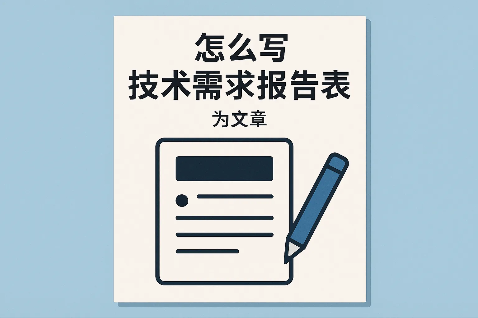 怎么写技术需求报告表