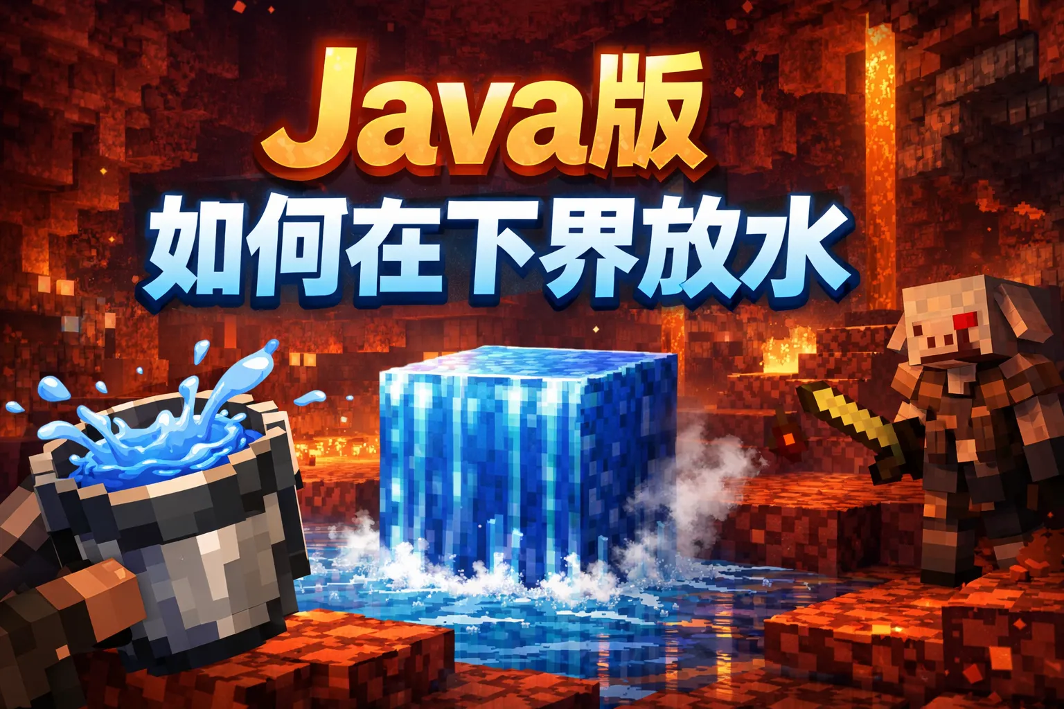 java版如何在下界放水