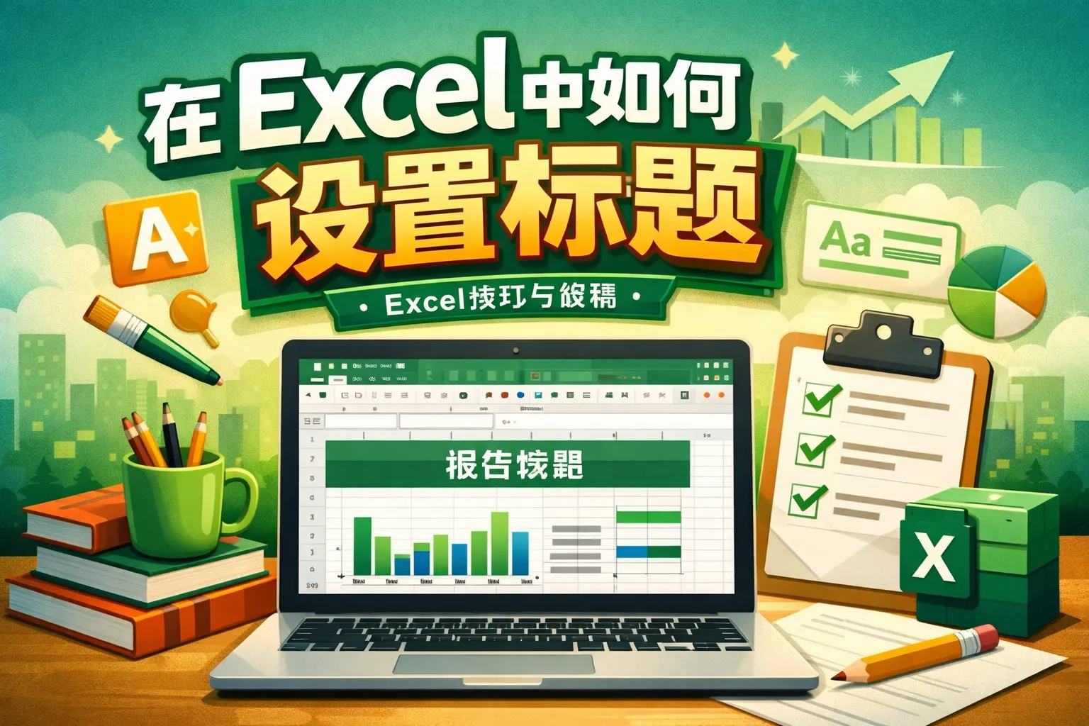 在excel中如何设置标题