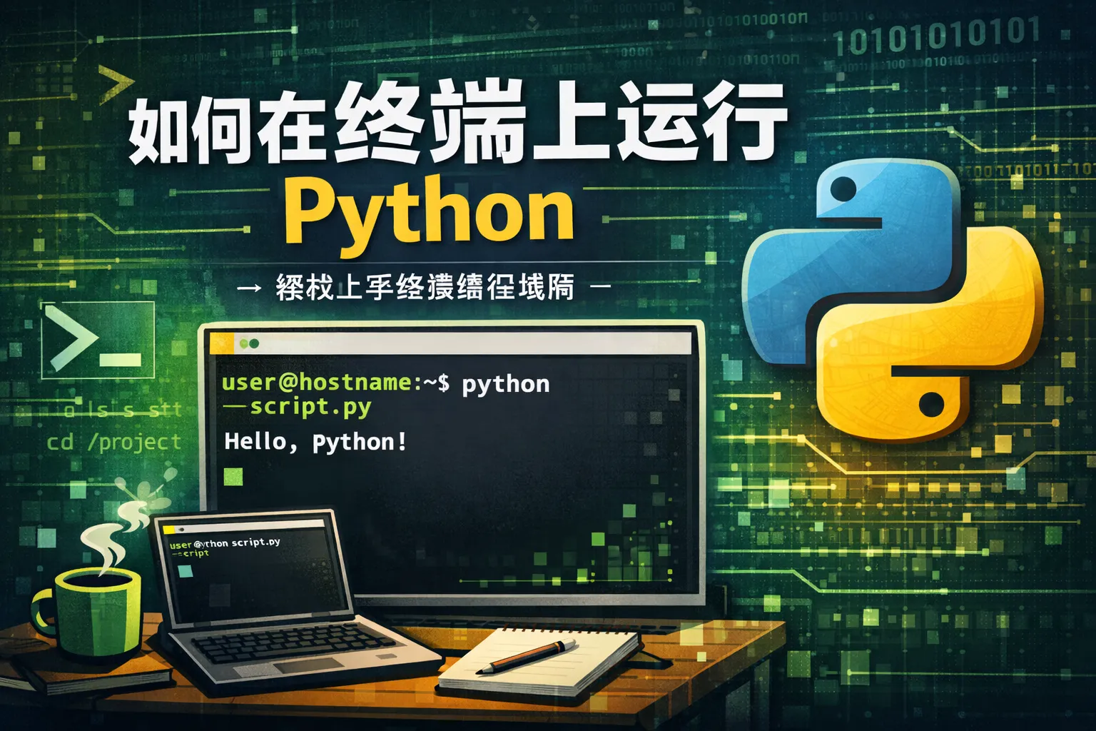 如何在终端上运行python
