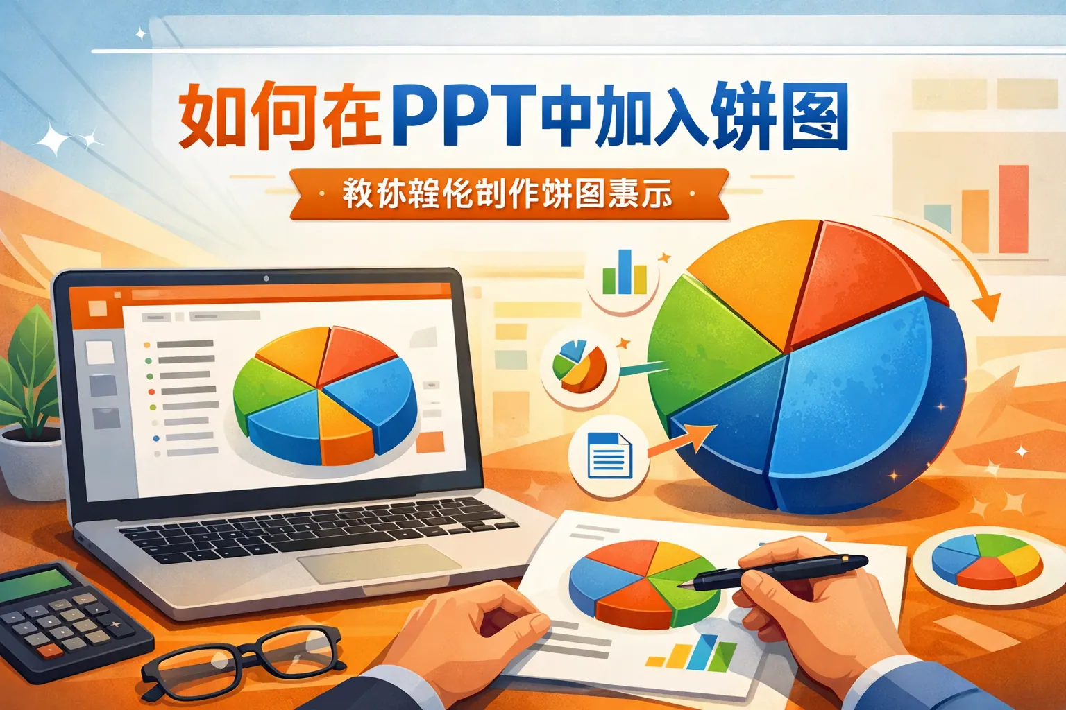 如何在ppt中加入饼图