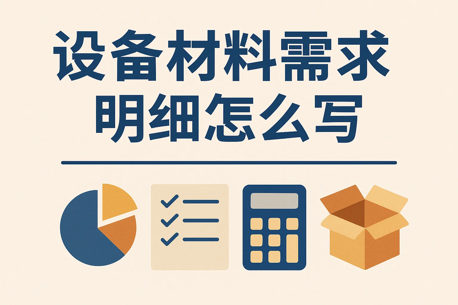 设备材料需求明细怎么写