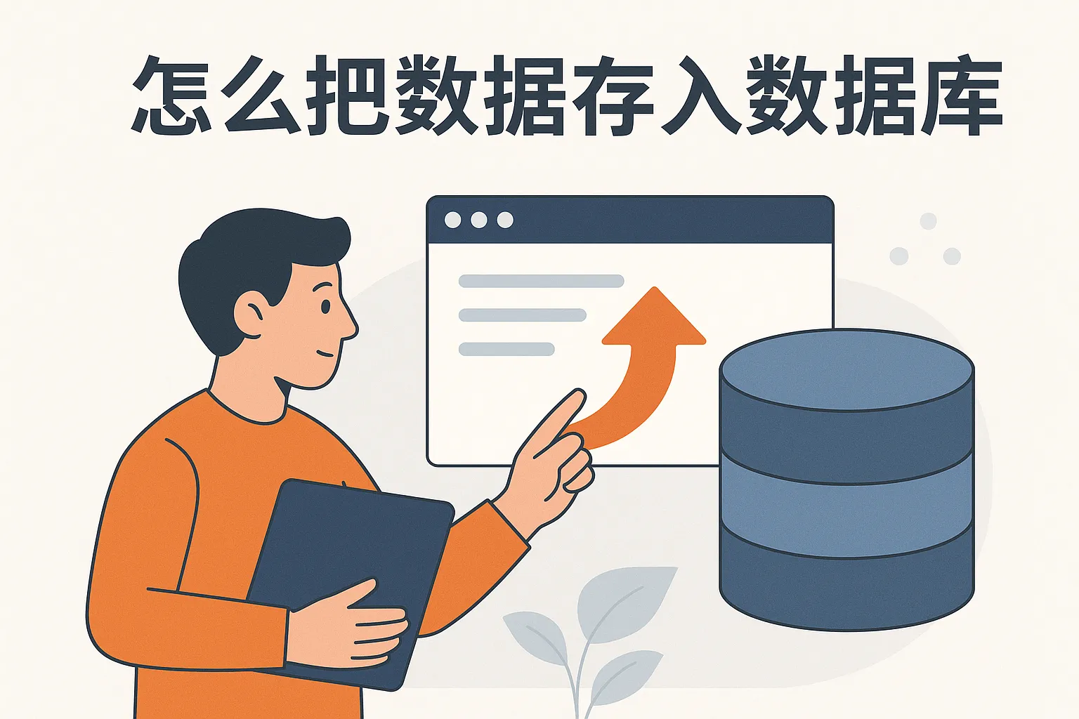 怎么把数据存入数据库