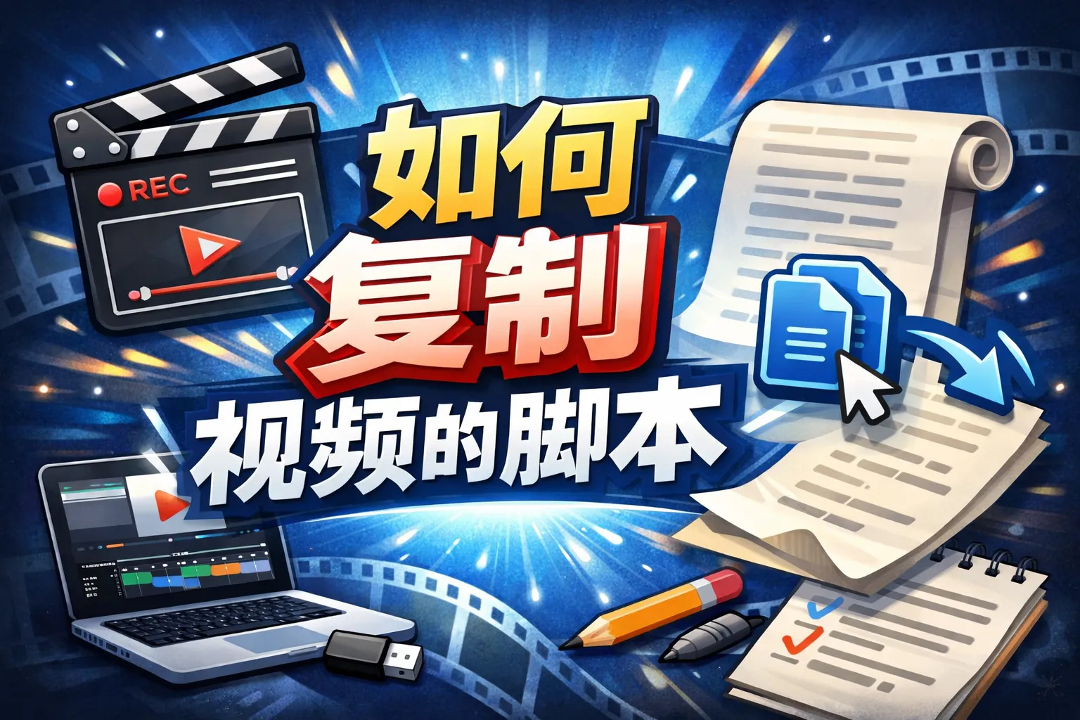 如何复制视频的脚本