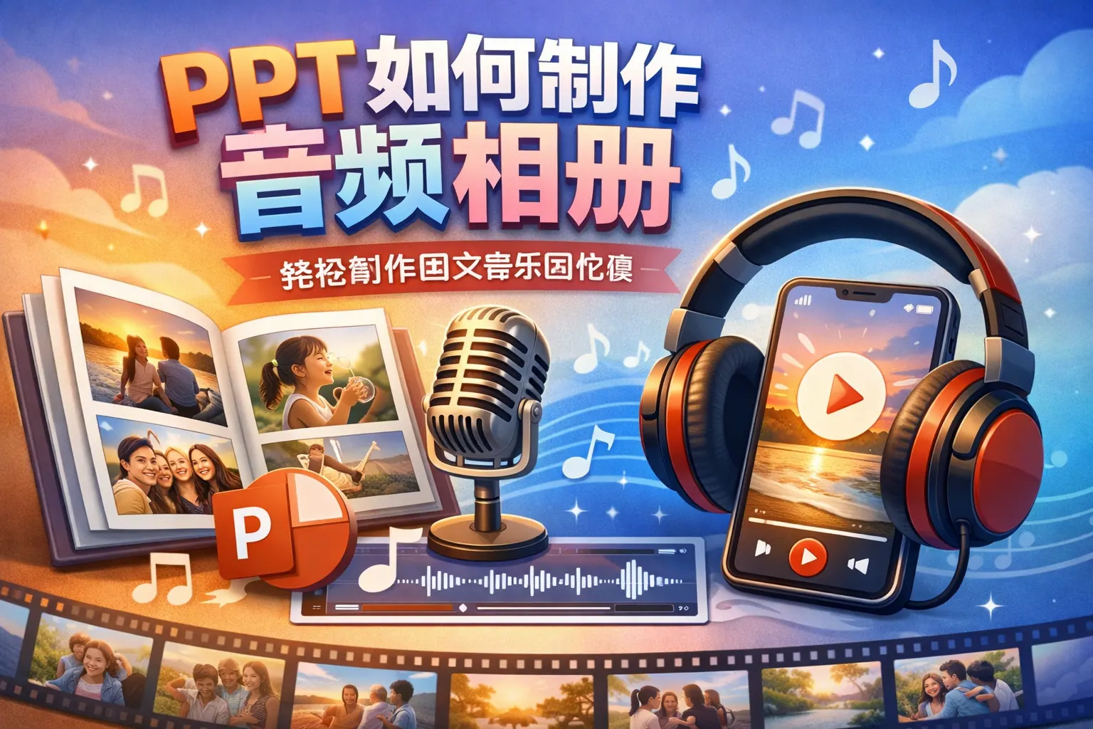 ppt如何制作音频相册