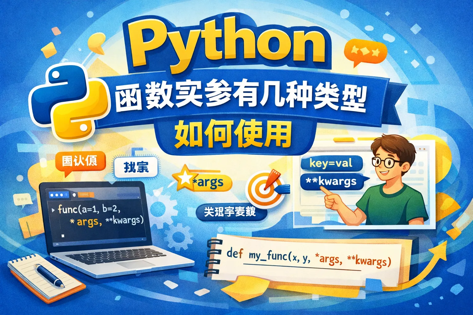 python函数实参有几种类型 如何使用