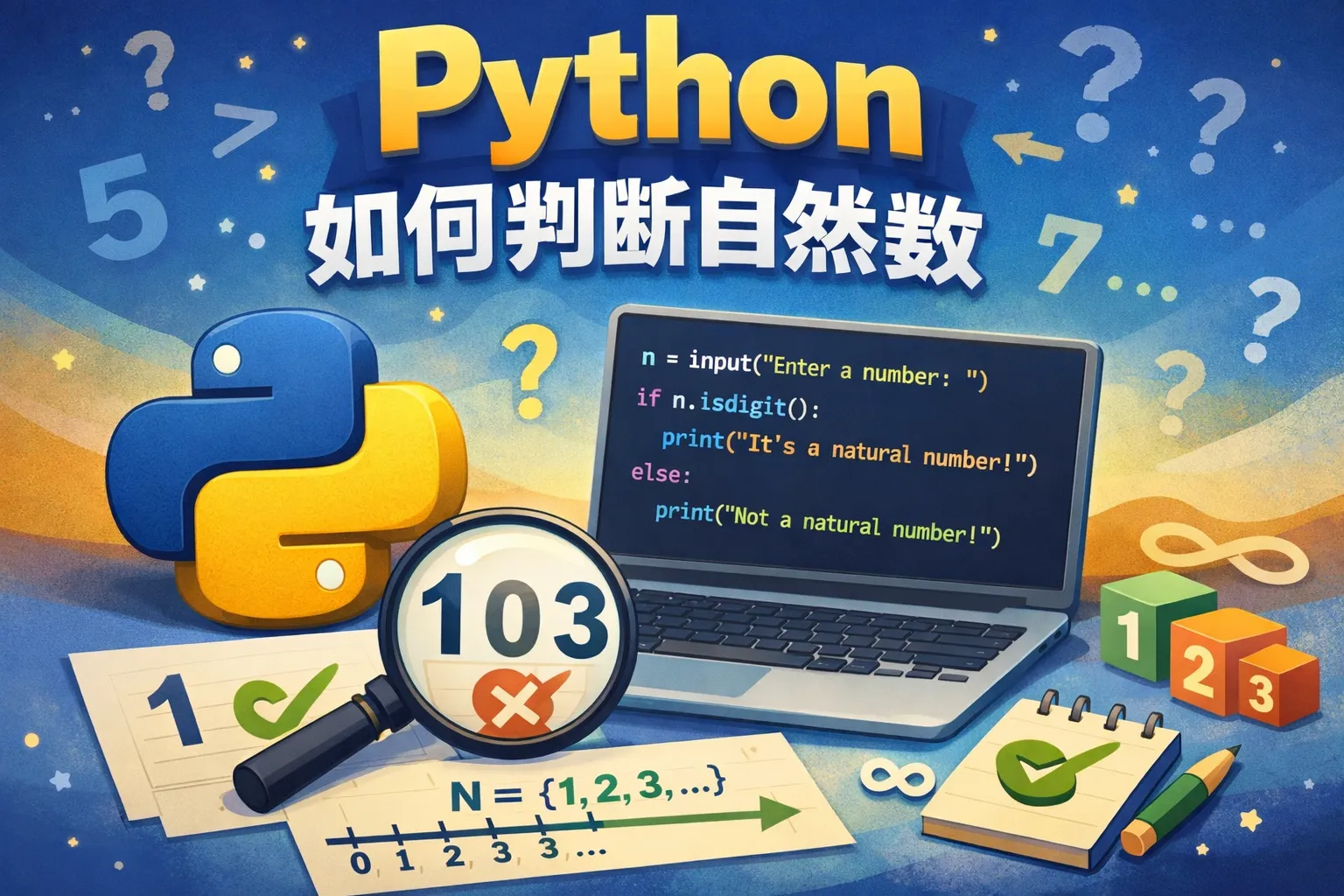 python如何判断自然数