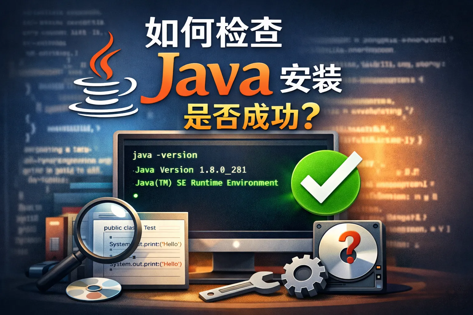 如何检查java安装是成功